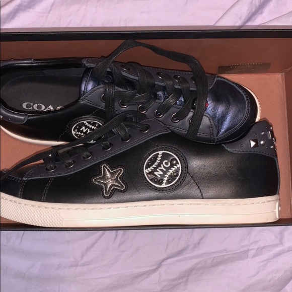 Coach Shoes - Coach Porter Black/Midnight Navy Sneaker